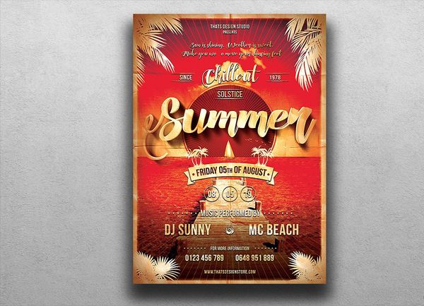 Summer Lounge Flyer Template