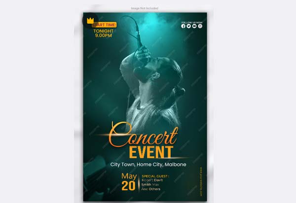 Summer Night Event Free PSD Flyer