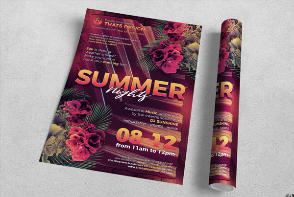 Summer Nights Flyer Template