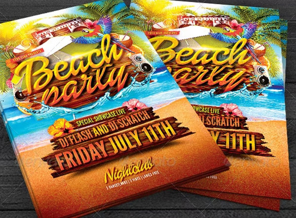 Summer Paradise Beach Party Flyer Bundle