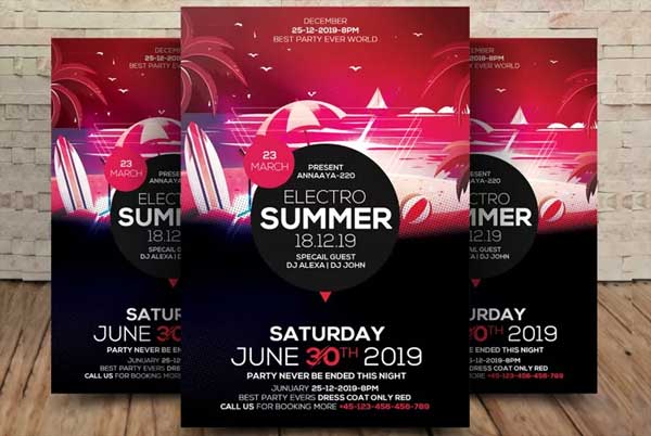 Summer Party Nightclub Flyer Templates