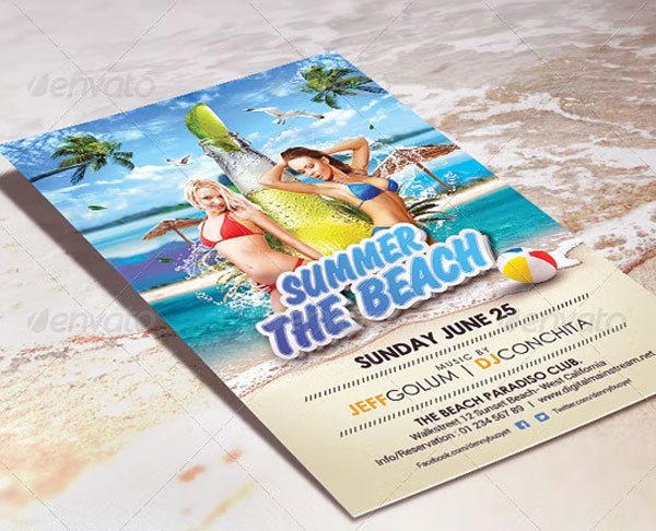 Summer The Beach Party Flyer Template