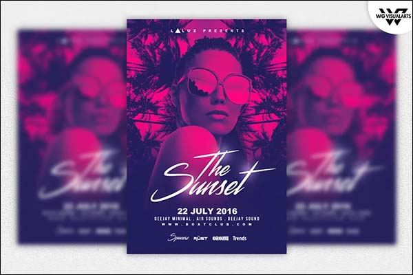 Summer Tropical Design Flyer Template