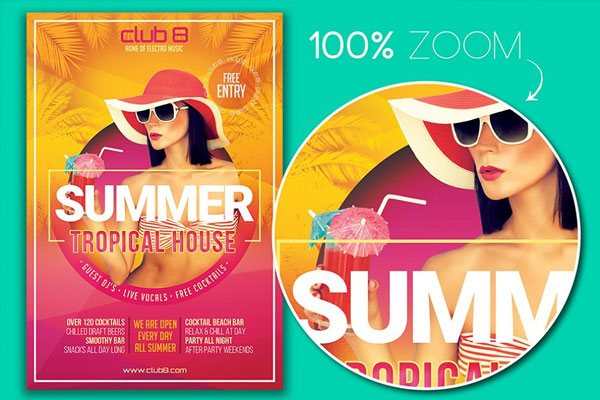 Summer Tropical House Flyer