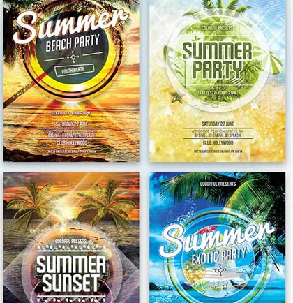 Summer Flyer Bundle Templates