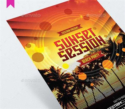 Sunset Session Flyer Templates