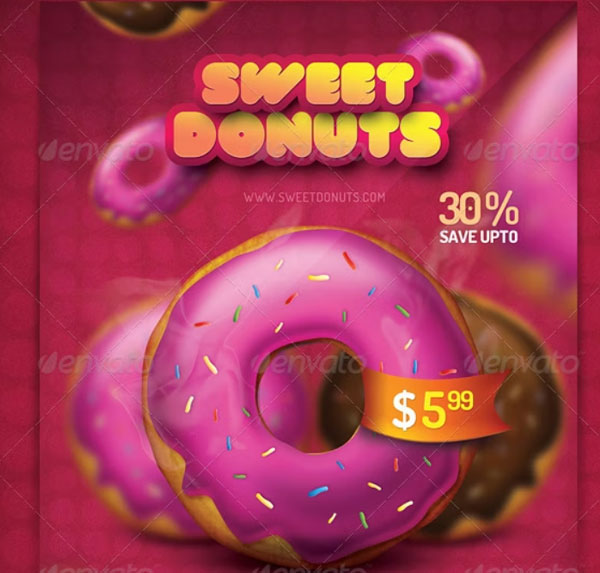 Sweet Donuts Flyer Premium Template
