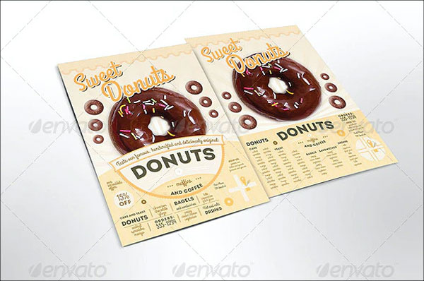 Sweet Donuts Flyer and Menu Template