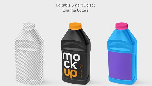Synthetic Car Engine Oil Bottle Mock-up