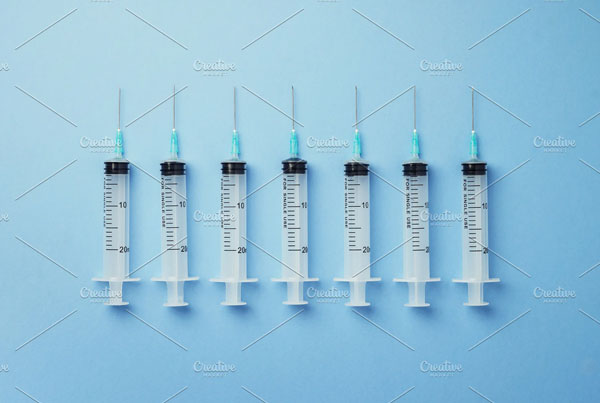 Syringe Containing Needle Mockup