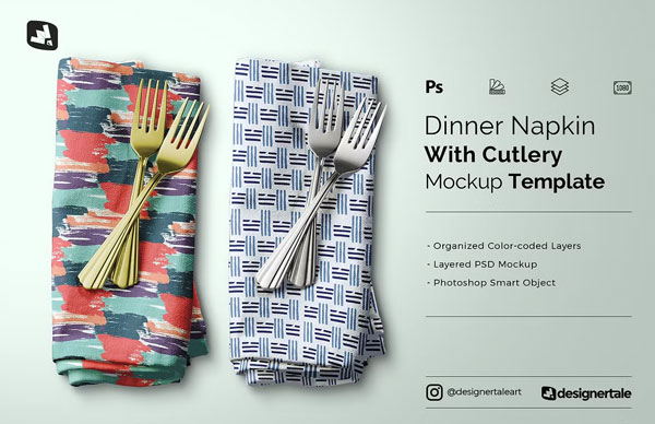 Table Cloth and Napkins Mockup Pack