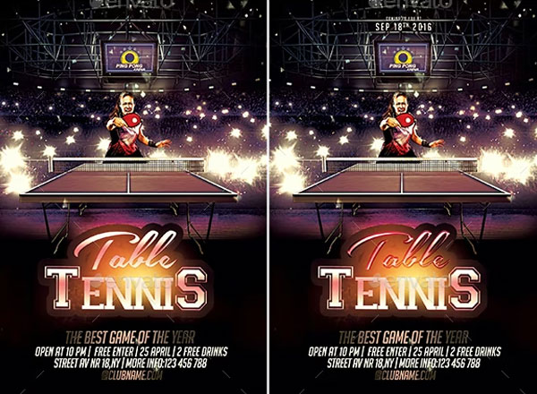 Table Tennis PSD Flyer