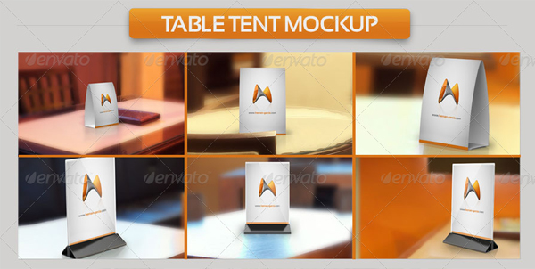 Table Tent Mockup Template