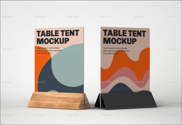 Table Tent and Sign Mockup Set