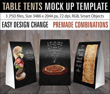 Table Tents Mockup Template