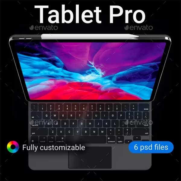 Tablet Pro & Magic Keyboard Mockup