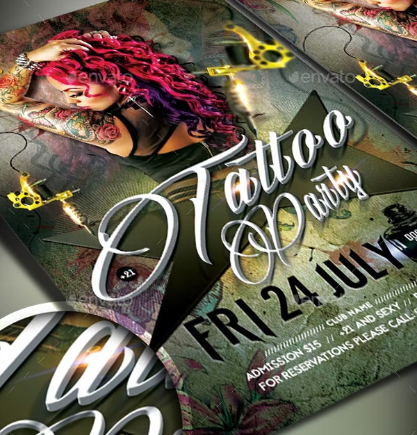 Tattoo Party Convention Flyer Template