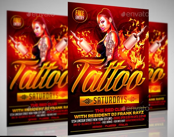 Tattoo Party Flyer Printable Template
