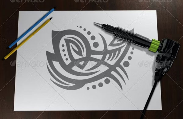 Tattoo Sketch Mockup