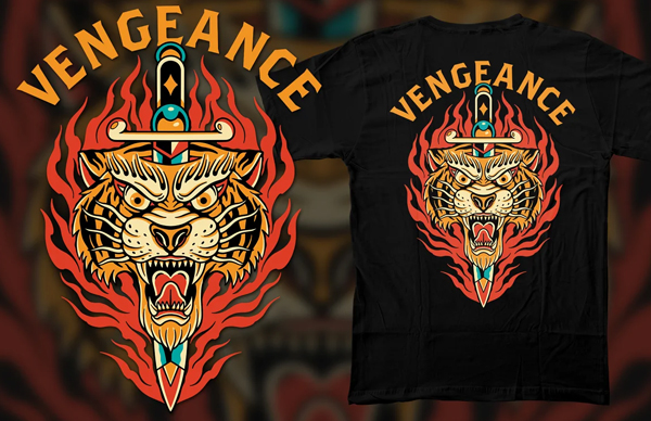 Tattoo T-shirt Design Template