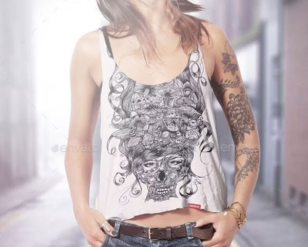 Tattooed Woman Mockup