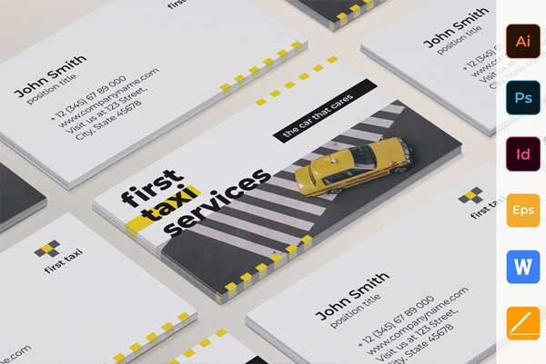 Taxi Services Business Card