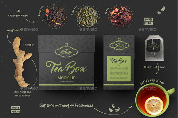 Tea Box Mock-Up Design