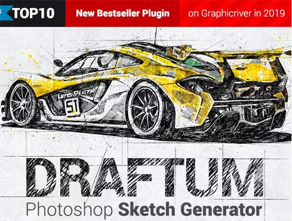 Tech Sketch Generator Photoshop Plugin
