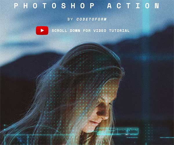 Technology Sketch Photoshop Action