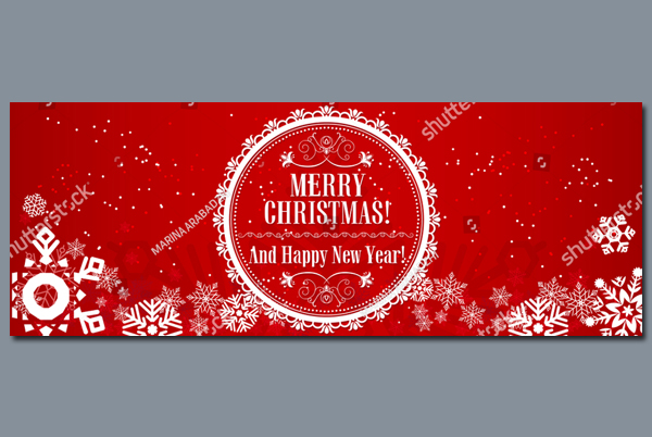 Template of a Christmas Facebook Banner