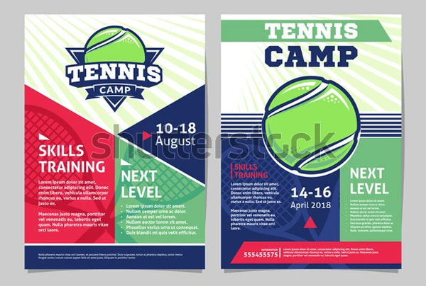 Tennis Camp Posters and Flyer