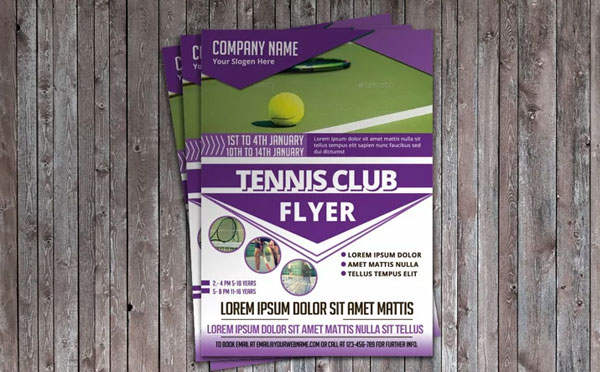 Tennis Flyer PSD Template