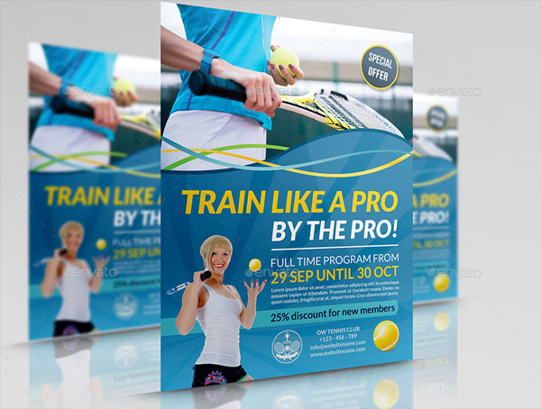 Tennis Training Flyer Template