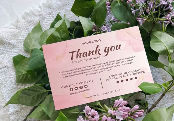 Thank You Card For Supporting Business