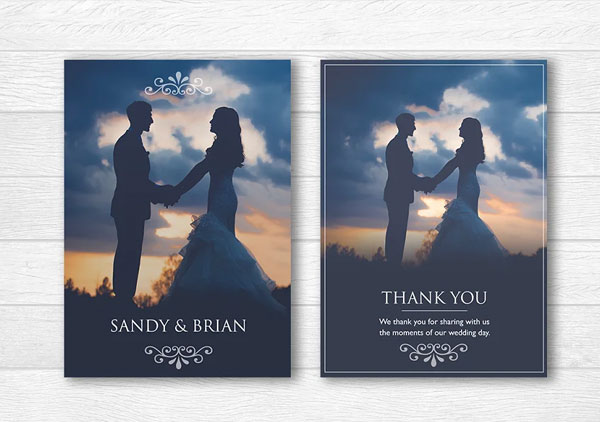 Thank You Card Template For Wedding