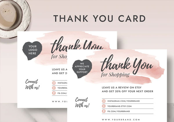 Thank You Order Card