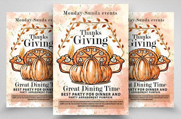 Thanks Giving Party Late Night Flyer