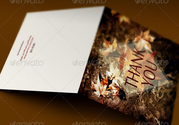 Thanks Giving Thank You Card Template