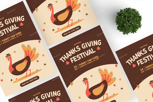 Thanksgiving Festival Flyer Set