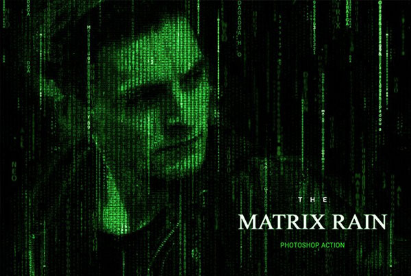 The Best Matrix Rain Effect PS action