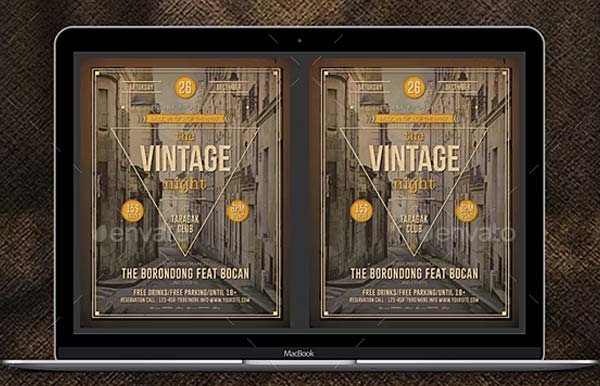 The Vintage Night Flyer Template