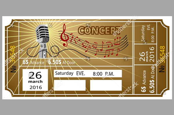 Ticket Concert Invitation Template