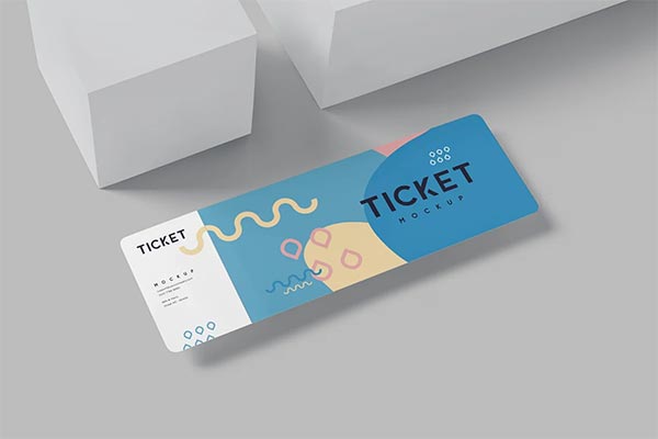 Ticket Mockup Design Set
