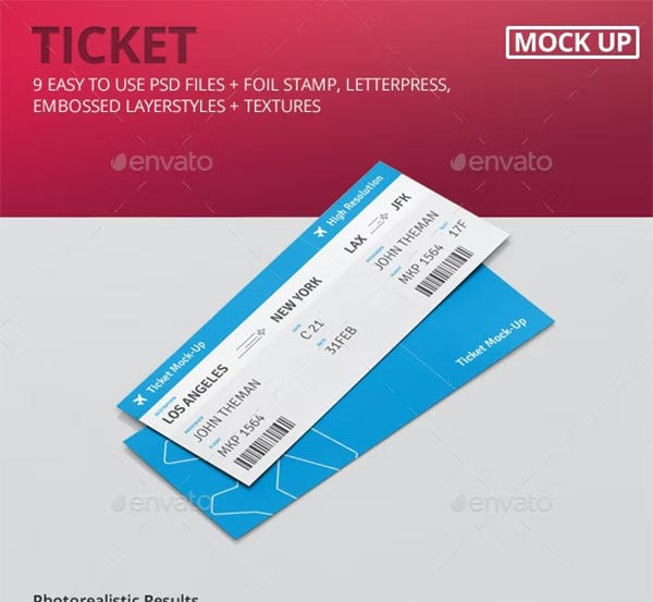Ticket Mockup Design
