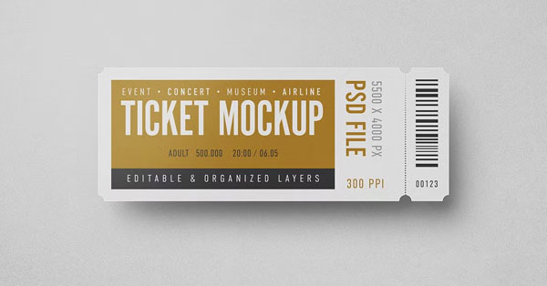 Ticket Mockup Download
