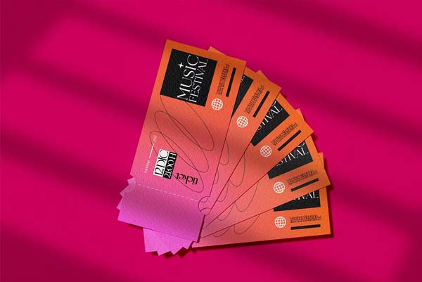Ticket Pass Mockup Template