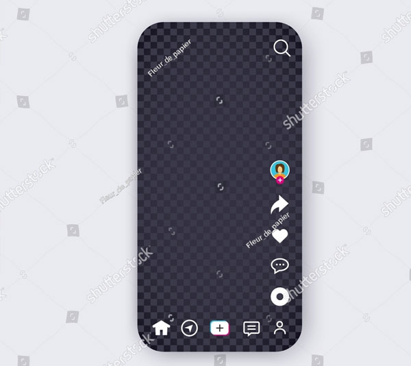 Tik Tok Phone Screen Mockup