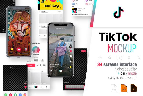 Tik Tok Screens Interface