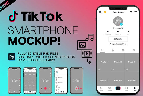 TikTok Smartphone Mockup