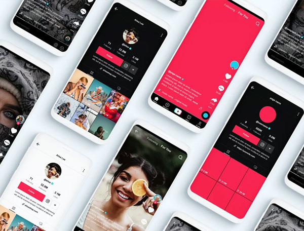 TikTok Template Photoshop Mockup